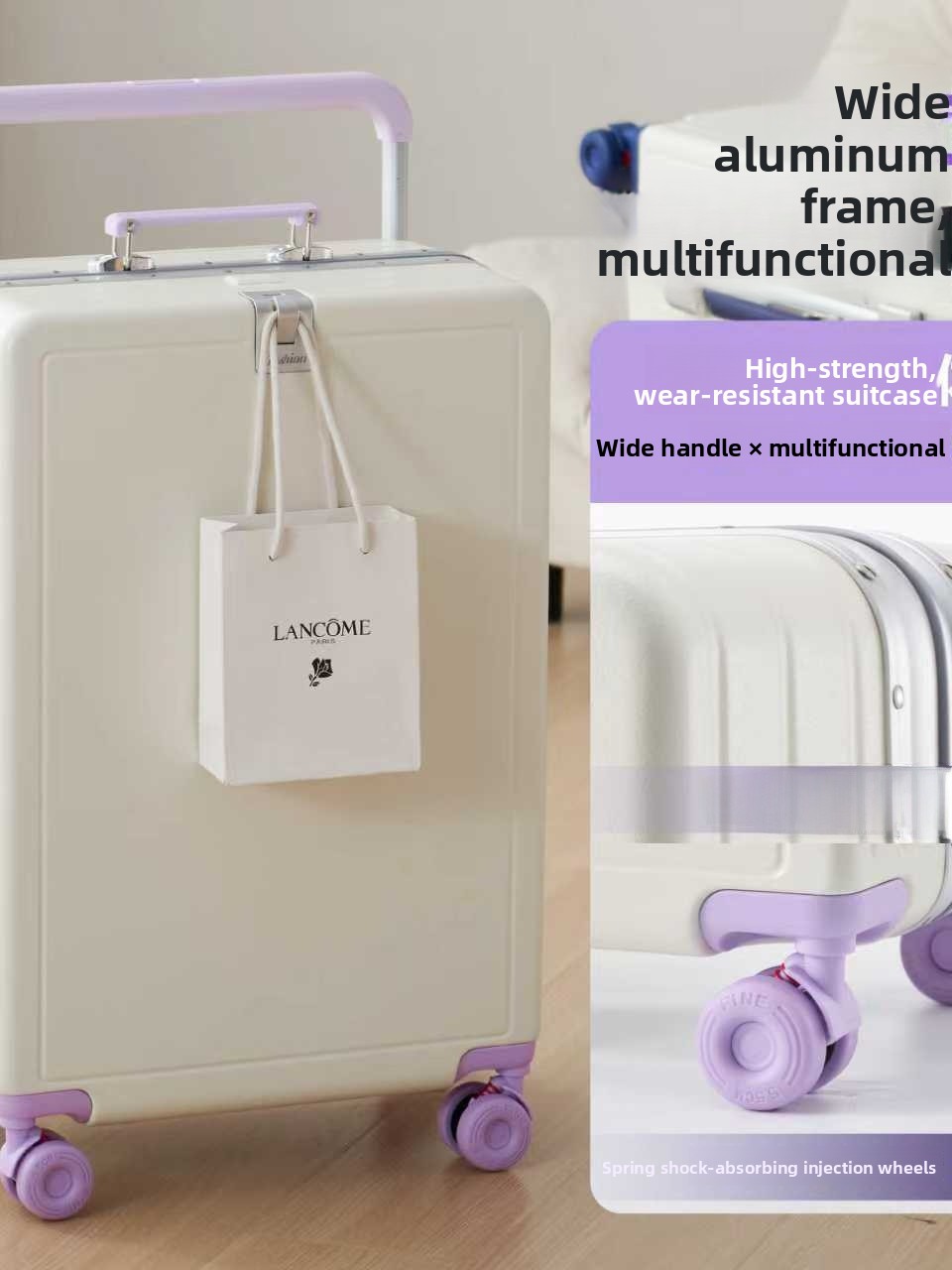 Aluminum Frame Carry On Luggage - Nouvelle valise à roulettes de 20