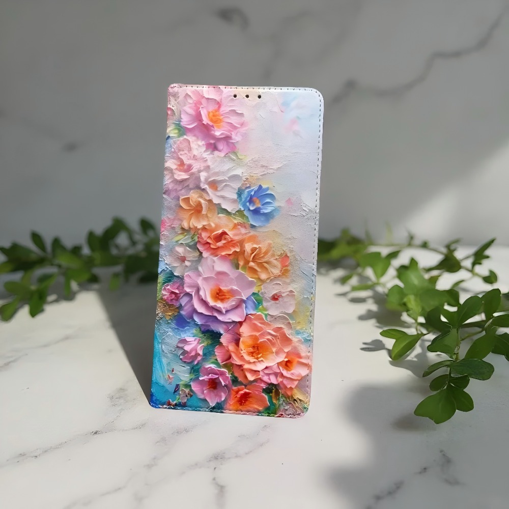 Wallets - Étui portefeuille en cuir magnétique peint