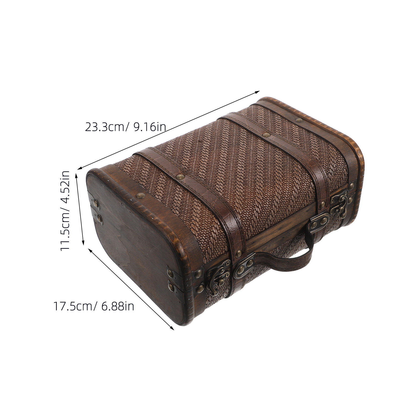 Valise vintage en bois, boîte  - Retro Vintage Trunk Suitcase avis et prix