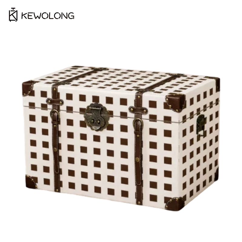 Boîte de rangement en bois à m - Retro Vintage Trunk Suitcase avis et prix