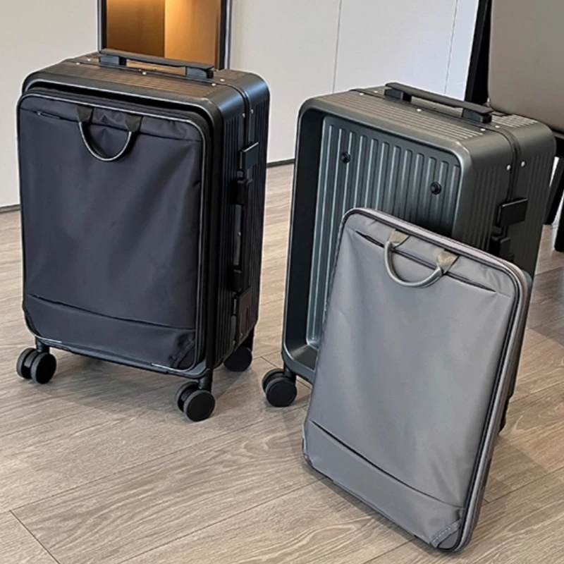 Valise 2-en-1 détachable avec  - Aluminum Frame Carry On Luggage avis et prix