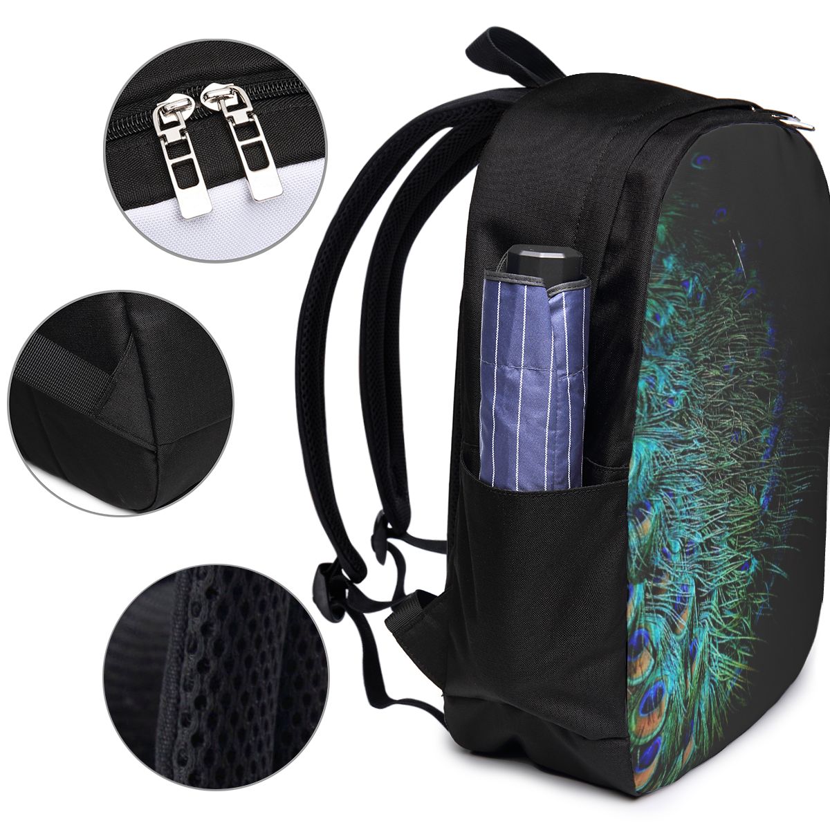 Sac à dos avec plumes de paon  - Travel Bags avis et prix