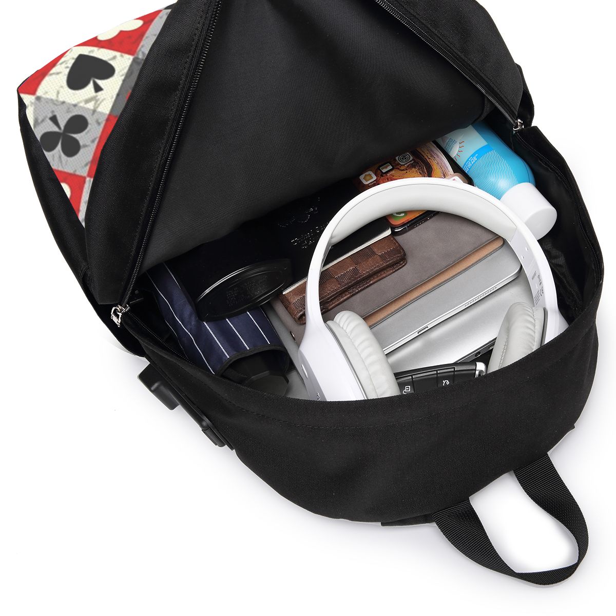 Sac à dos imprimé cartes à jou - Travel Bags avis et prix