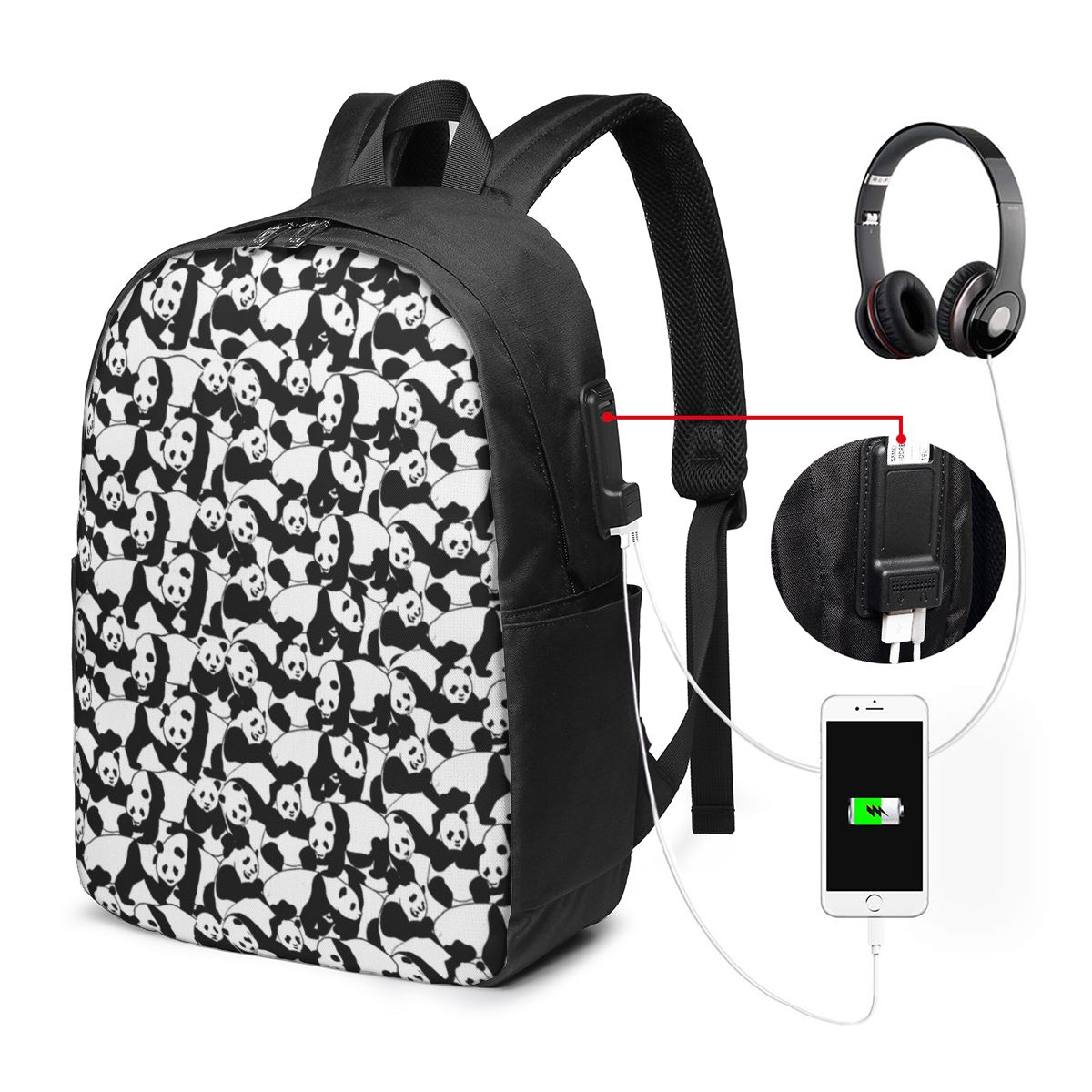 Sac à dos à motif Panda, sac d - Travel Bags avis et prix
